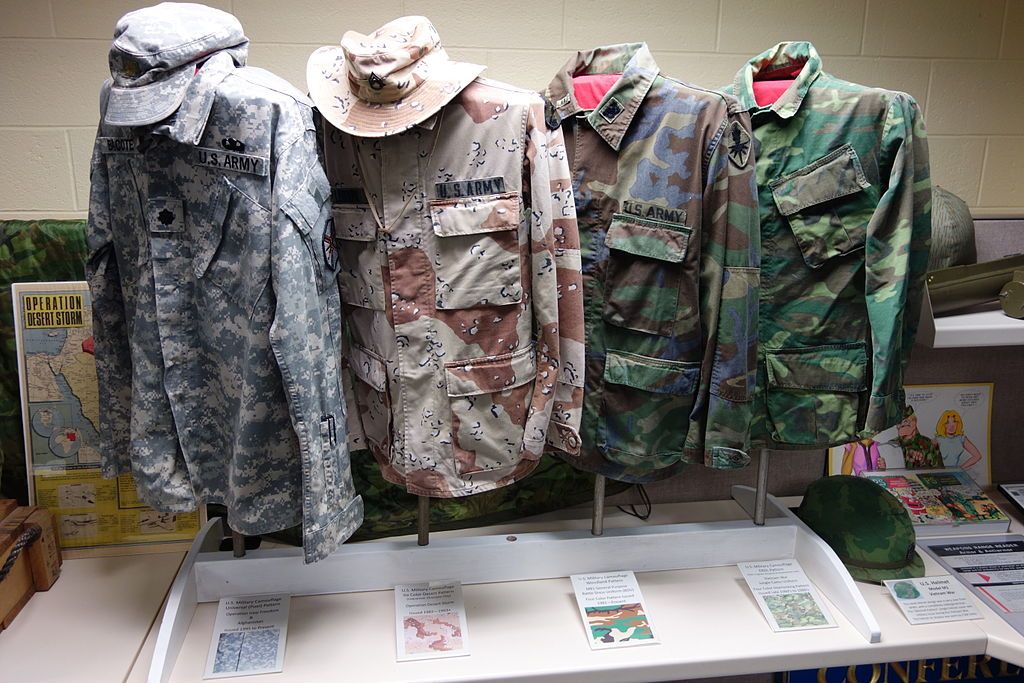 Military uniforms displayed in Fort Devens Museum