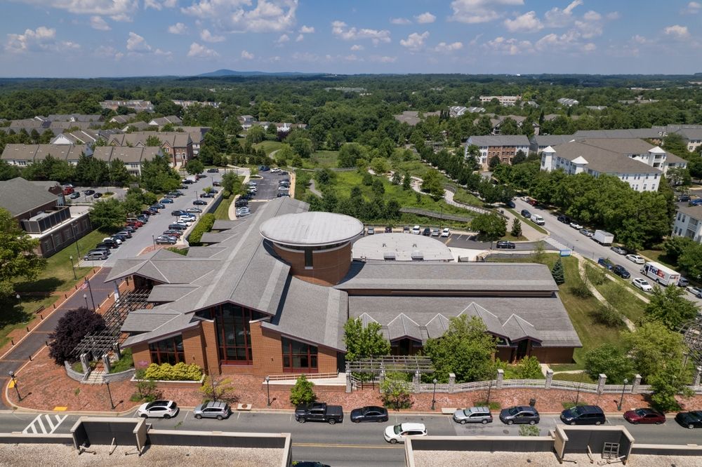 Aerial view of the Germantown Library