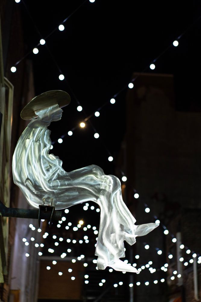 Sculpture at Fishbone Alley