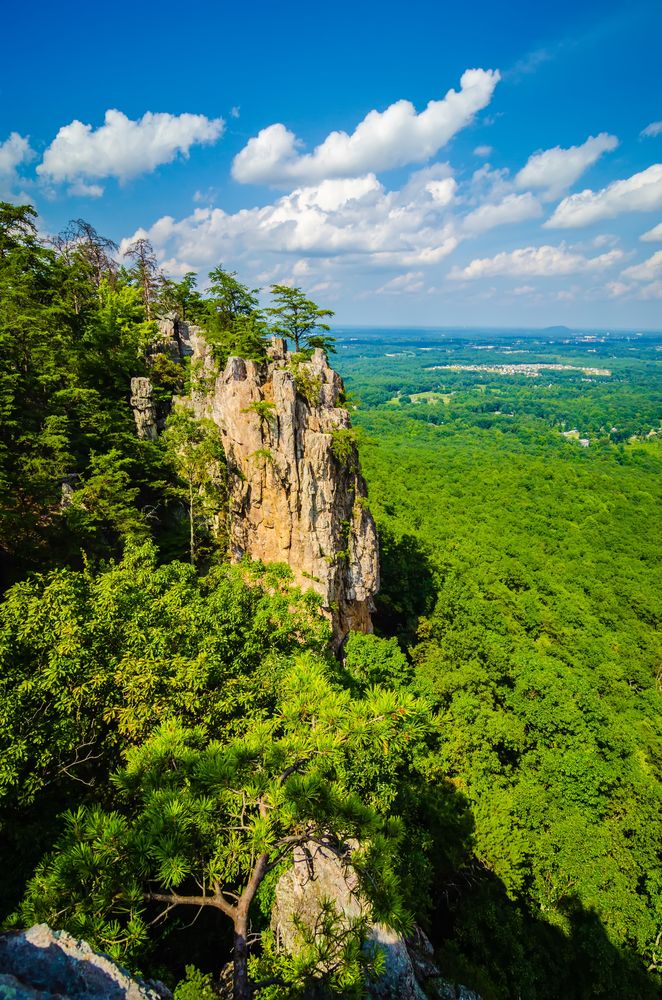The peak of Crowders Mountain
