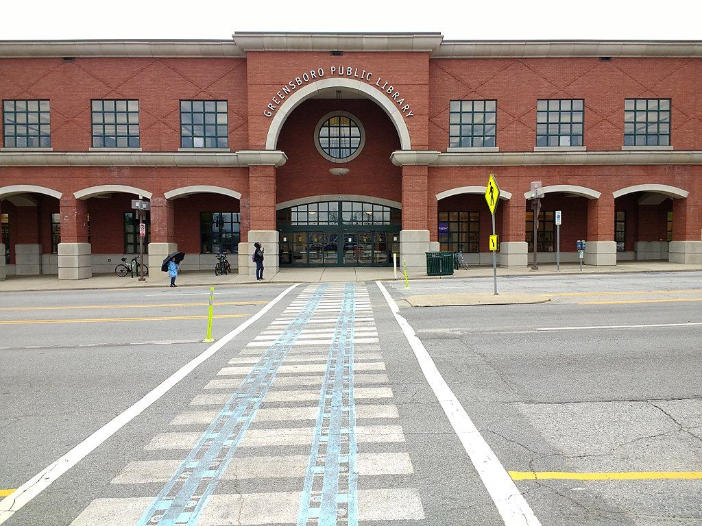 Exterior of Greensboro Public Library