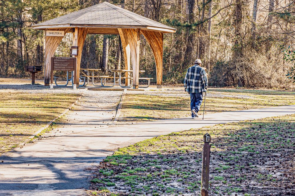 Picnic shelter at Lake Benson Park