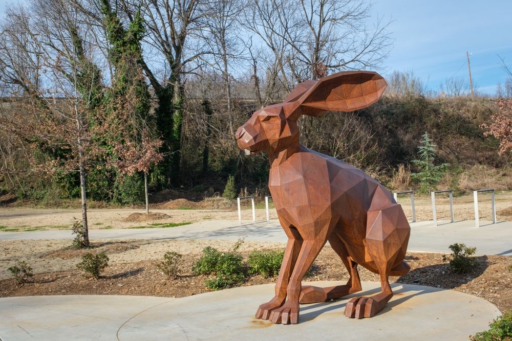 Rabbit sculpture at Greenville