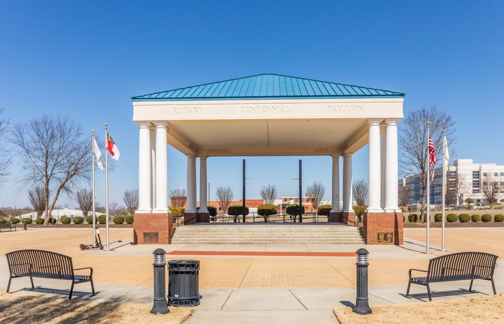 Daytime view of the empty Rotary Centennial Pavilion