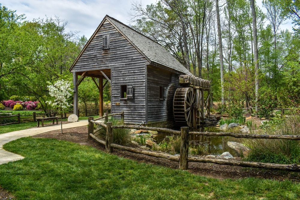 Old mill at Tanger Family Bicentennial Garden