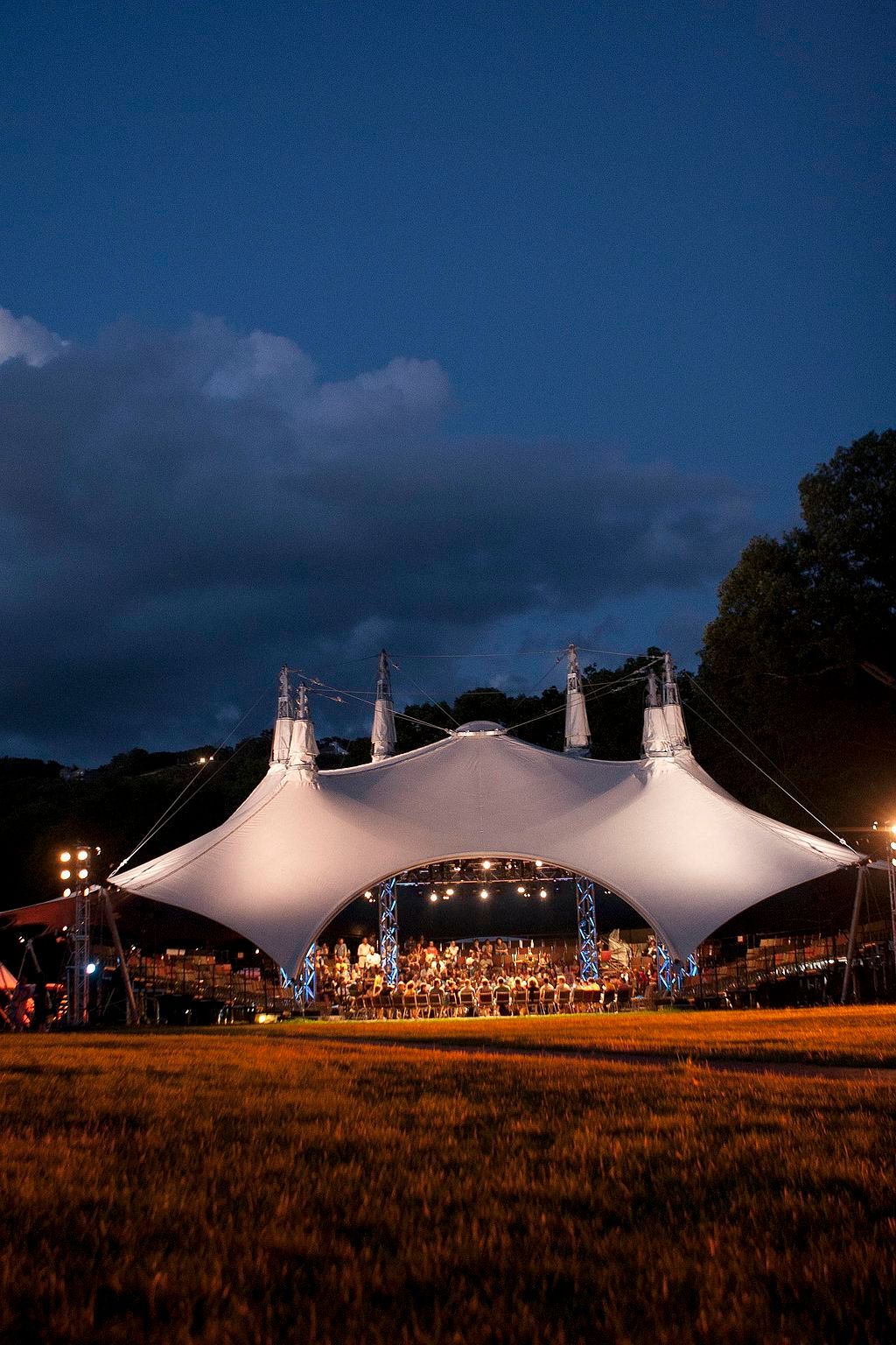 Theatre tent during the Hudson Valley Shakespeare Festival
