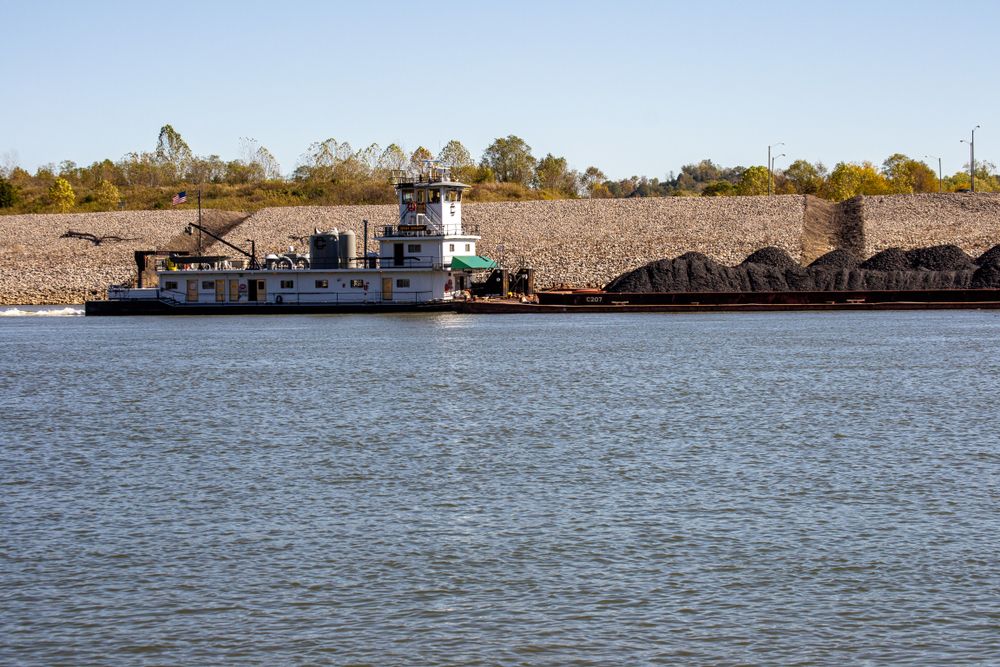Boat on the waters of Ohio River