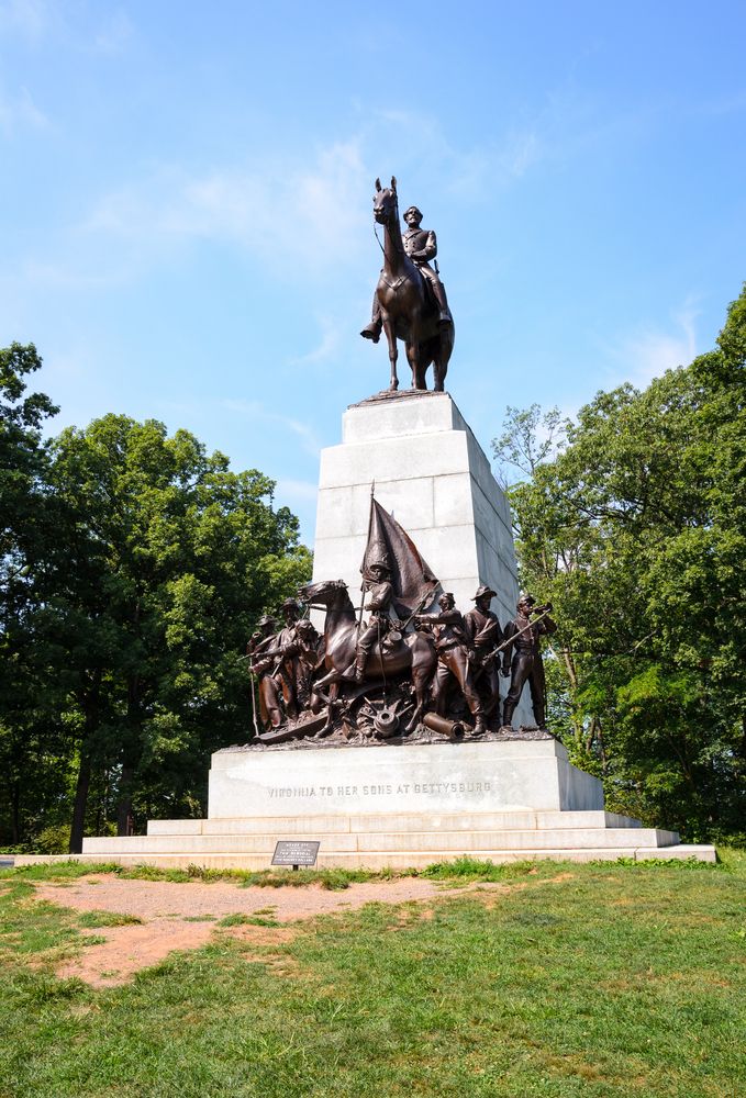 A monument at Gettysburg National Military Park