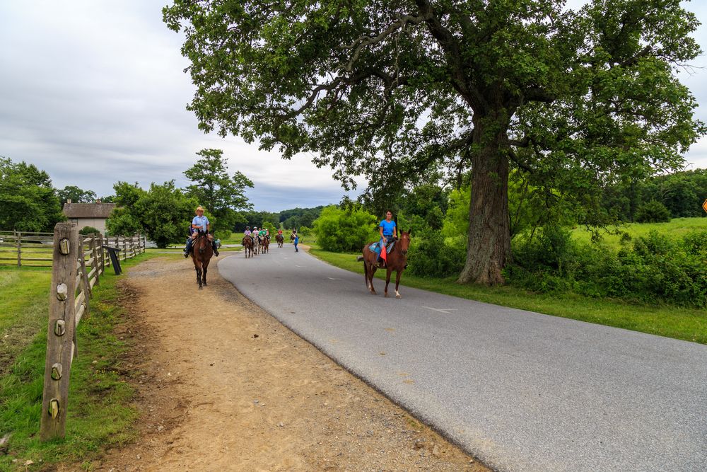 Horseback riding at a Gettysburg ranch