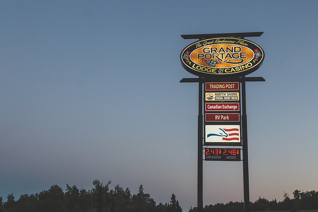 Signage of Grand Portage Lodge and Casino