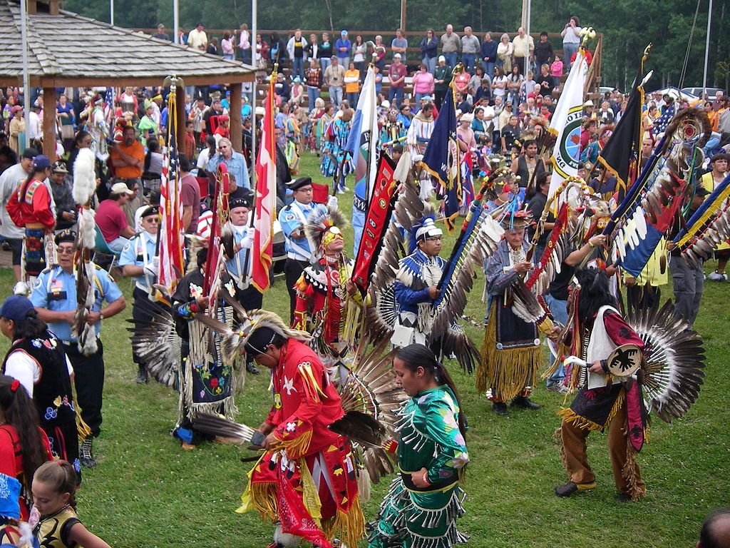 People gathered during Grand Portage Pow Wow