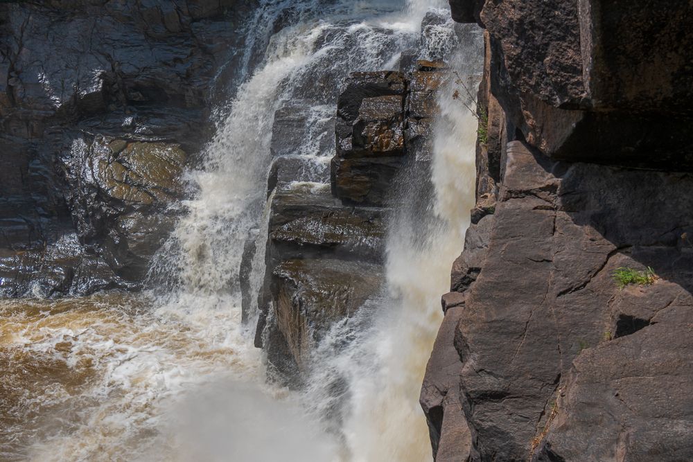 The base of High Falls of the Pigeon River