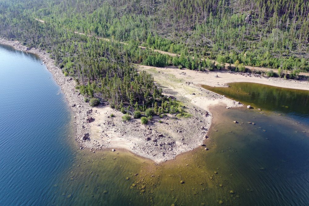 Aerial view of Lake Granby