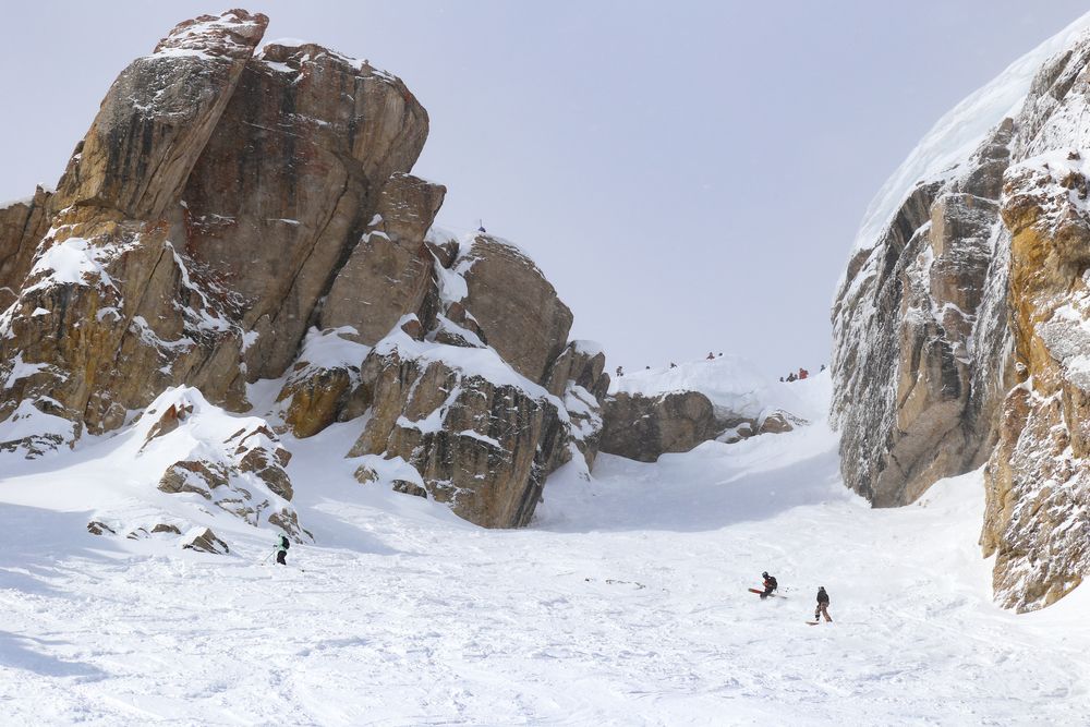Alpine skiing on Corbet's Couloir