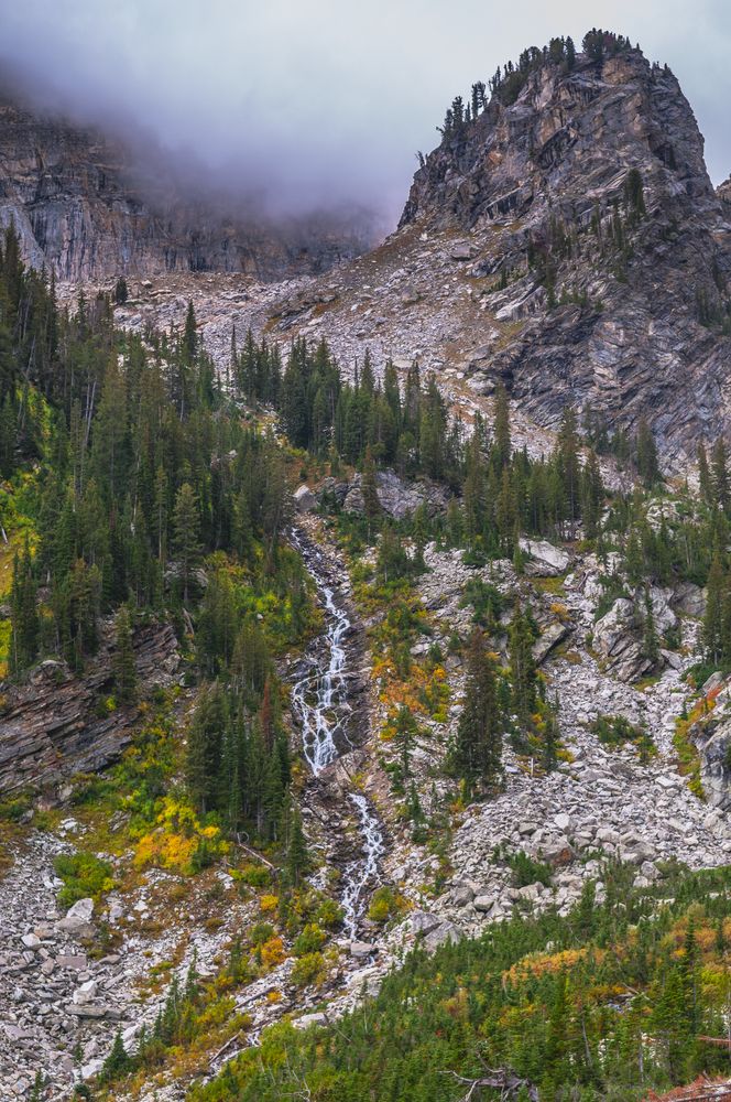 Glacier waterfall at Paintbrush Canyon