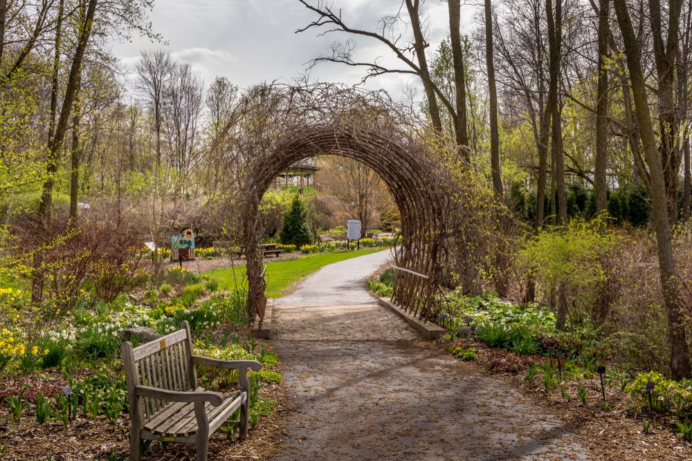 Daytime view of the beautiful Green bay Botanical Garden