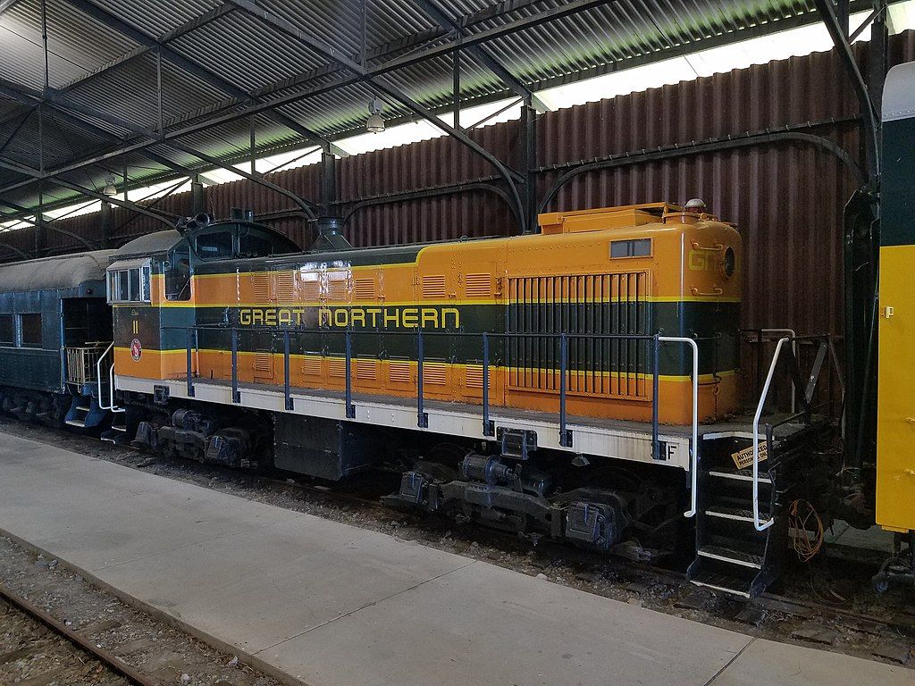Great northern locomotive displayed at National Railroad Museum