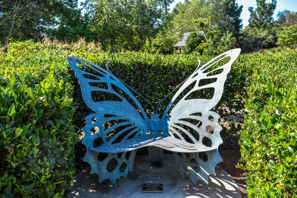 Butterfly bench at Gateway Gardens