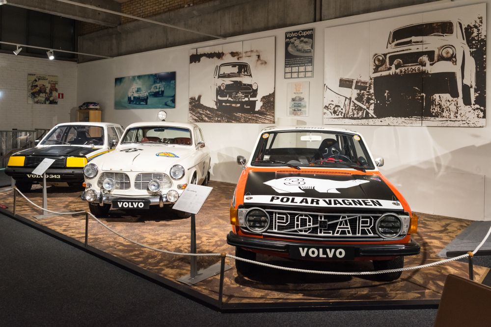 Cars displayed in Volvo Museum