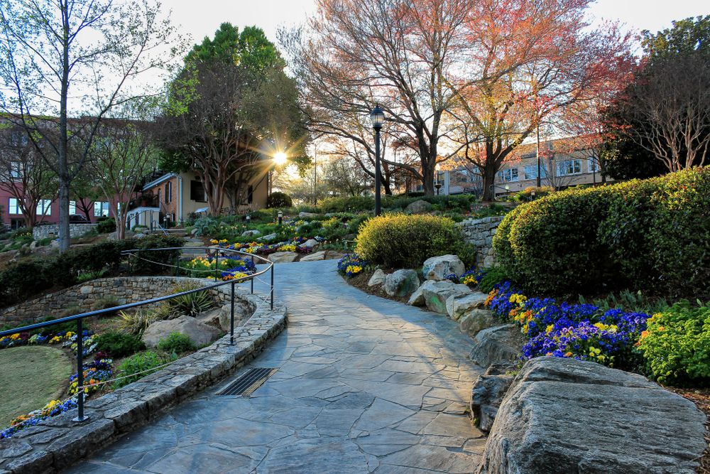 Paved trail at Falls Park on the Reedy