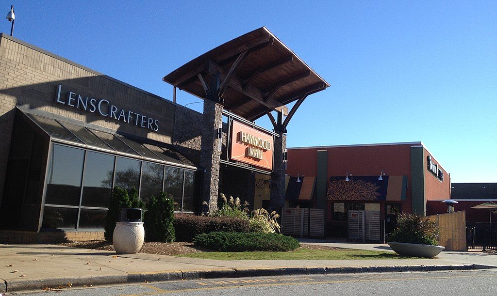 Exterior of Haywood Mall