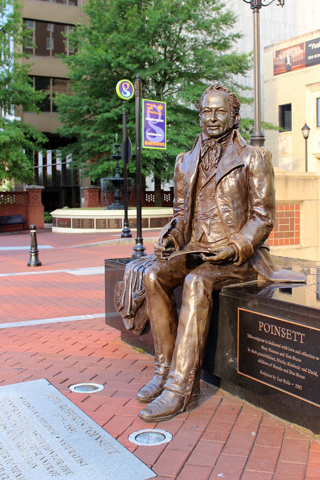 Joel Roberts Poinsett Statue at Greenville
