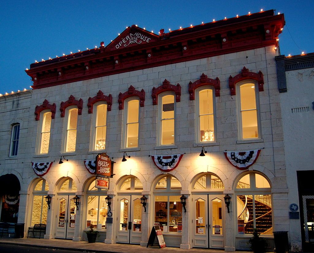 View of Granbury Opera House at night