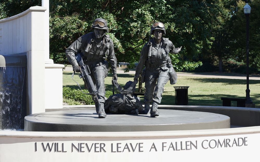 Statues at Huntsville Madison County Veterans Memorial