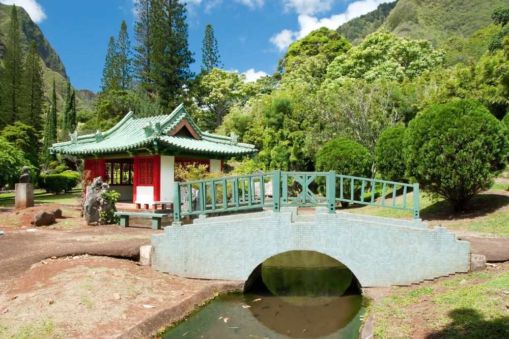 Japanese garden at Iao Valley State Monument