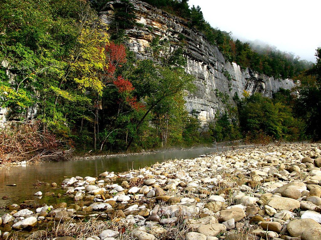 Rocky shore of Buffalo National River