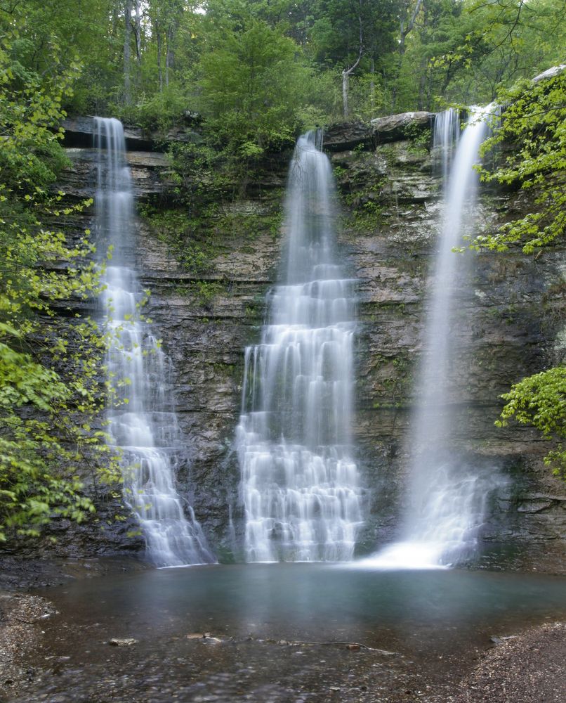 Scenic view of Triple Falls