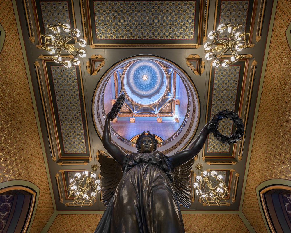 The genius of connecticut statue inside the Connecticut State Capitol