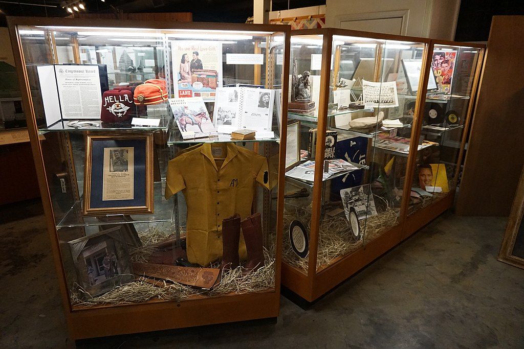 An exhibit in the Audie Murphy/American Cotton Museum