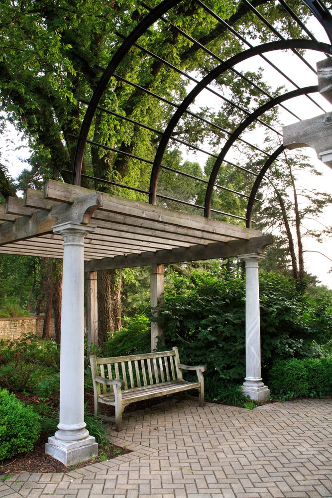 Wooden bench at Ault Park