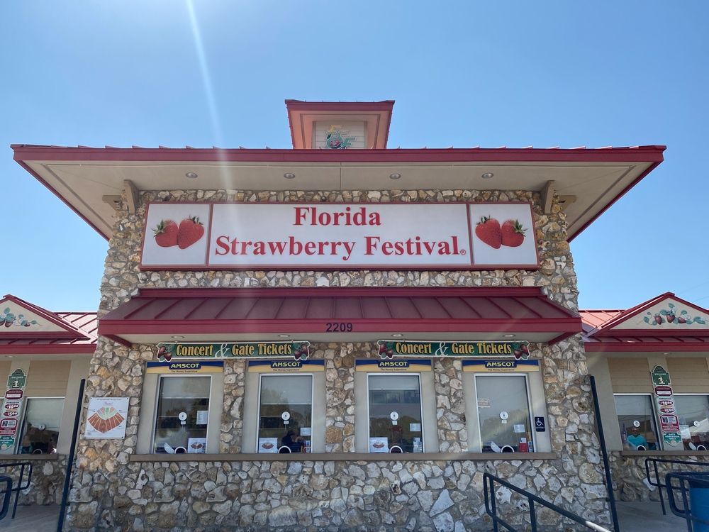 Signage of the Florida Strawberry Festival