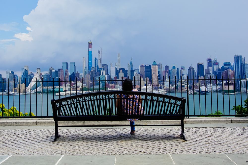 A person admiring the view from Hamilton Park