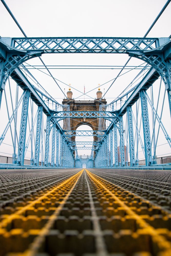 Walkway of John A. Roebling Suspension Bridge