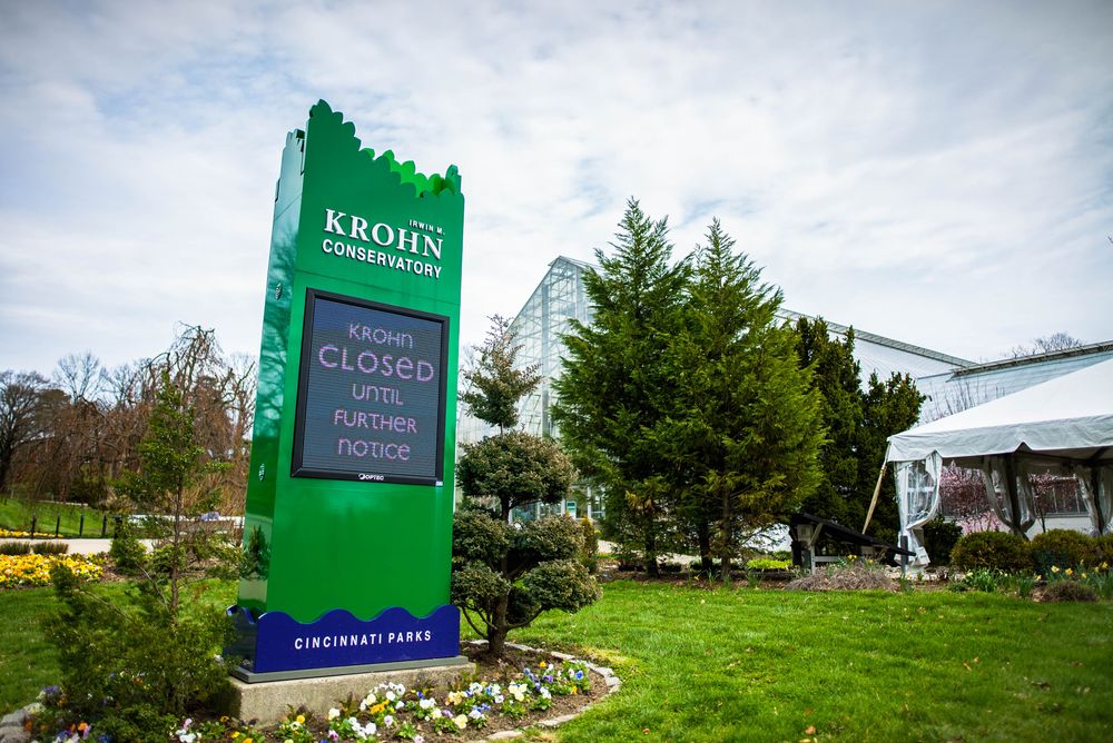Signage of the Krohn Conservatory