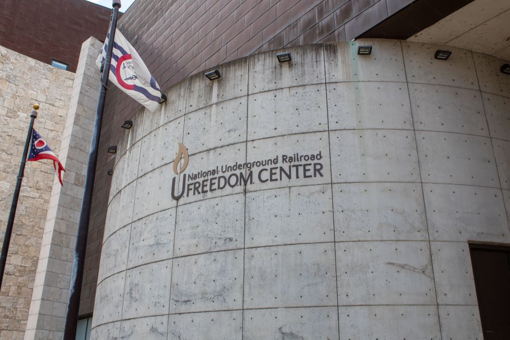 Building sign of The National Underground Railroad Freedom Center