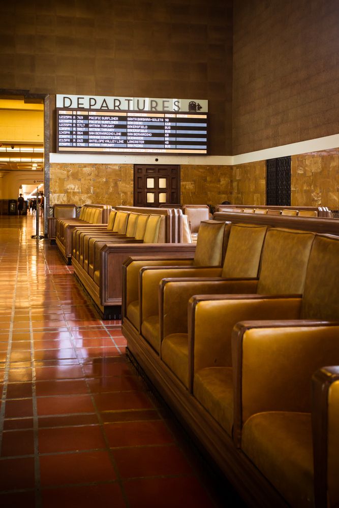 Waiting area in Los Angeles Union Station