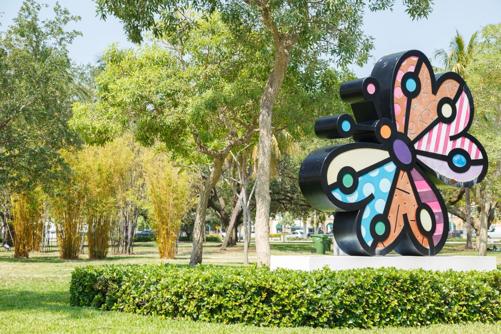 Butterfly sculpture at ArtsPark at Young Circle