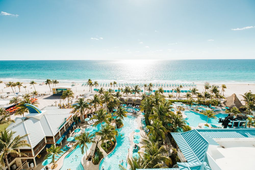 Scenic aerial view of Hollywood Beach