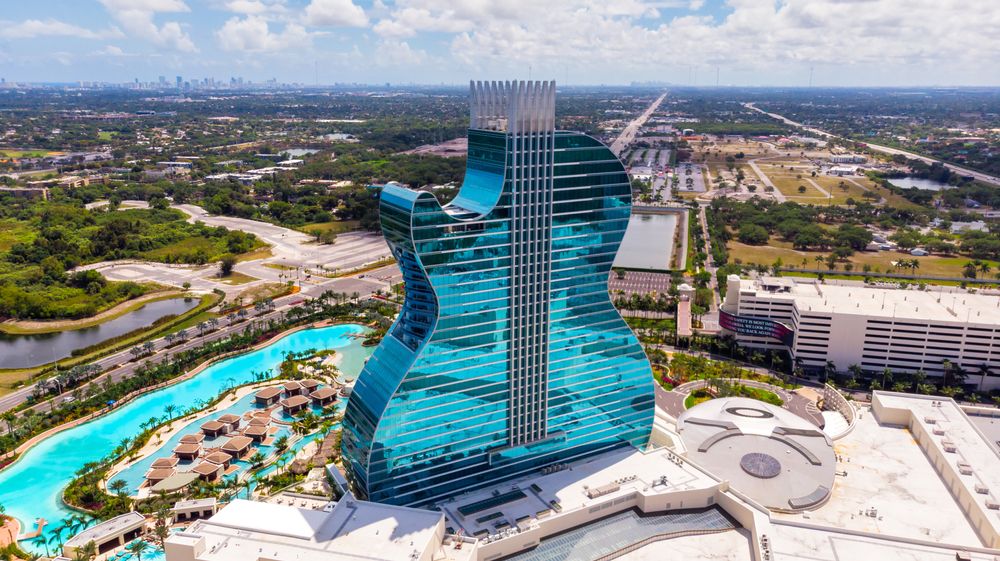 Aerial view of Seminole Hard Rock Hotel & Casino
