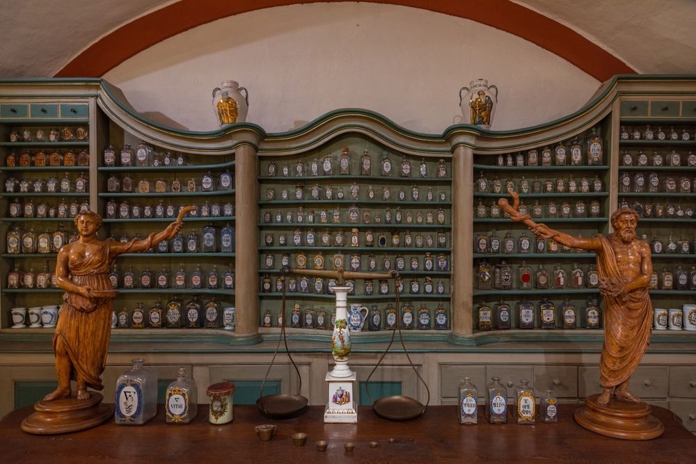 Pharmacy display in Deutsches Apotheken Museum