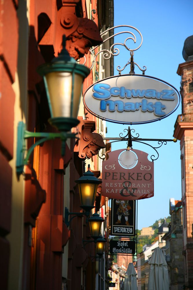 Shop signs at Hauptstrasse