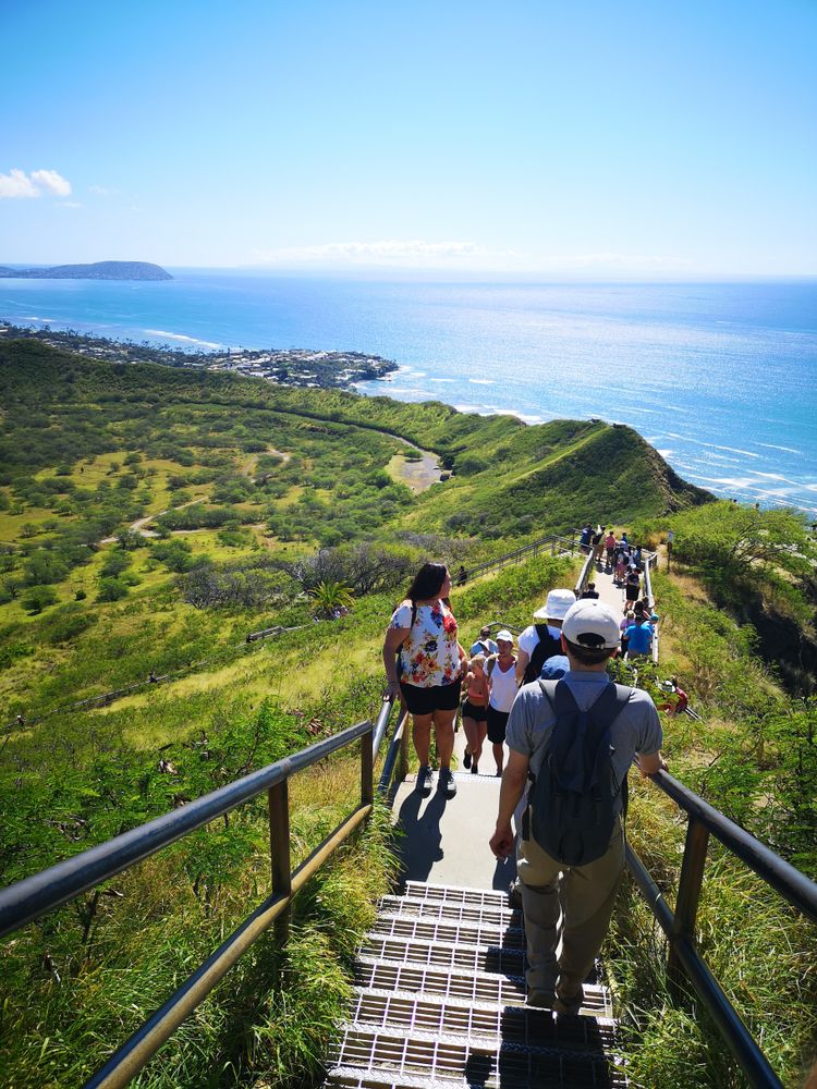 Hikers at Diamond Head
