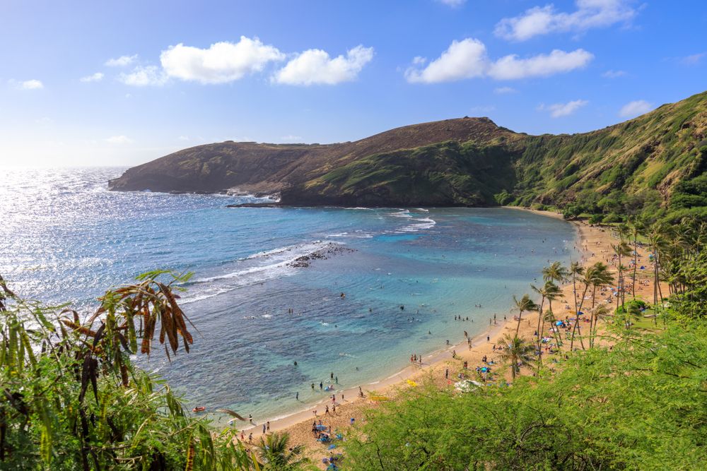 Scenic view of Hanauma Bay State Park
