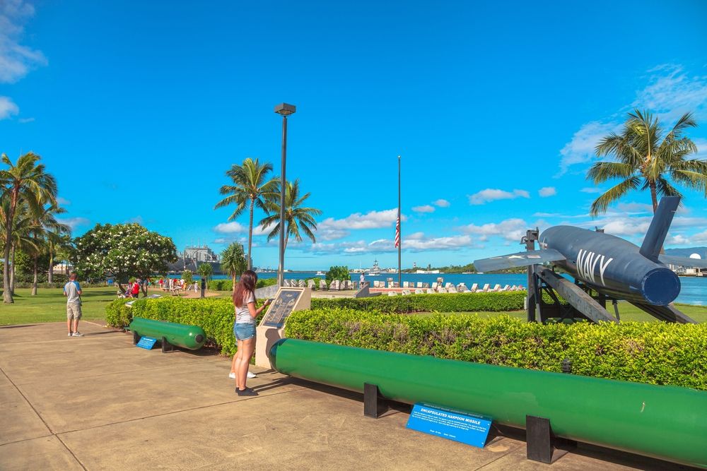 The grounds of Pearl Harbor Aviation Museum