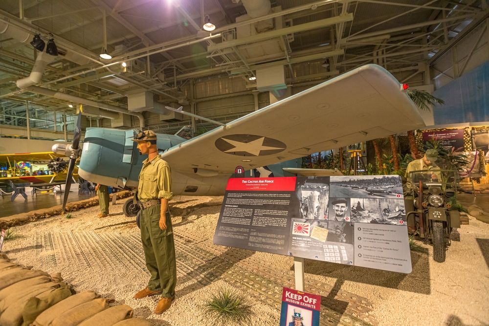 An exhibit in Pearl Harbor Aviation Museum
