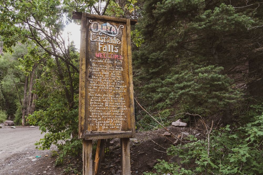 A Sign at Cascade Falls